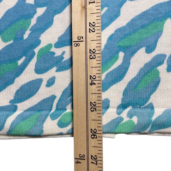 NWT Bob Mackie Wearable Art Cardigan Sweater Size Large Blue Green Animal Print - Picture 14 of 16